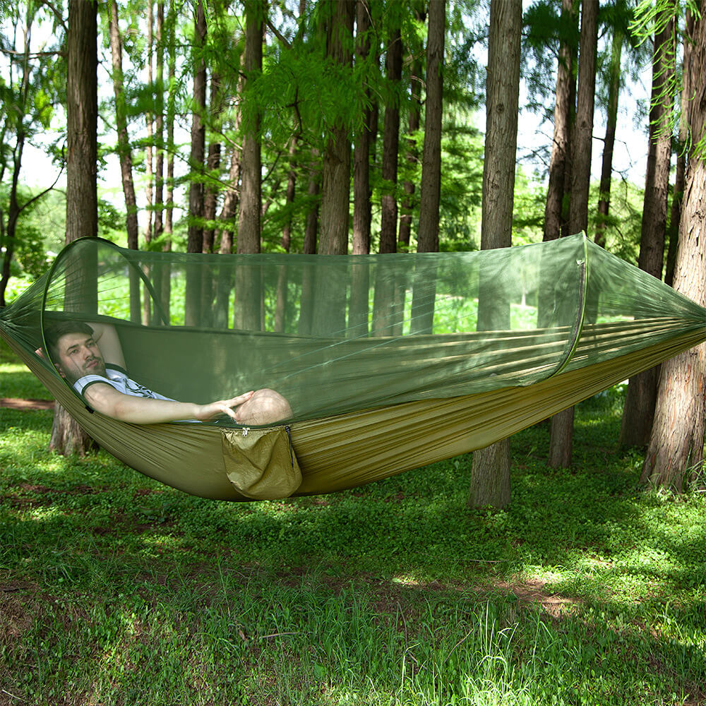 Quick-Opening Mosquito Net Hammock
