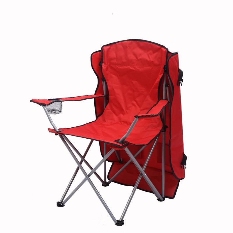 Outdoor Camping Chair with Canopy and Cup Holder